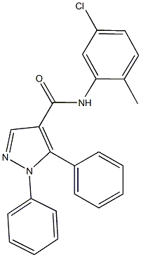 N-(5-chloro-2-methylphenyl)-1,5-diphenyl-1H-pyrazole-4-carboxamide 구조식 이미지