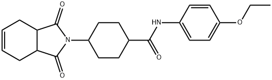 4-(1,3-dioxo-1,3,3a,4,7,7a-hexahydro-2H-isoindol-2-yl)-N-(4-ethoxyphenyl)cyclohexanecarboxamide Structure