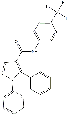 1,5-diphenyl-N-[4-(trifluoromethyl)phenyl]-1H-pyrazole-4-carboxamide 구조식 이미지