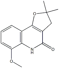 6-methoxy-2,2-dimethyl-3,5-dihydrofuro[3,2-c]quinolin-4(2H)-one 구조식 이미지