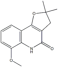 6-methoxy-2,2-dimethyl-3,5-dihydrofuro[3,2-c]quinolin-4(2H)-one Structure