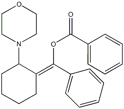 [2-(4-morpholinyl)cyclohexylidene](phenyl)methyl benzoate Structure