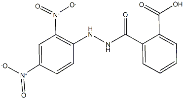 2-[(2-{2,4-dinitrophenyl}hydrazino)carbonyl]benzoic acid 구조식 이미지