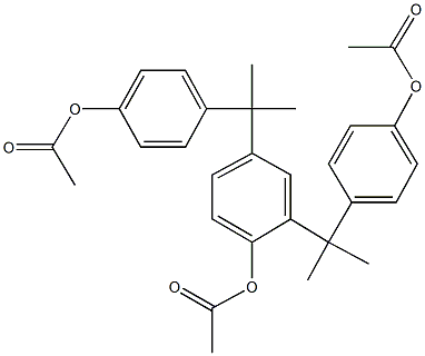 4-[1-(2-(acetyloxy)-5-{1-[4-(acetyloxy)phenyl]-1-methylethyl}phenyl)-1-methylethyl]phenyl acetate 구조식 이미지