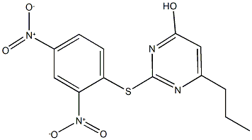 2-({2,4-dinitrophenyl}sulfanyl)-6-propyl-4-pyrimidinol Structure