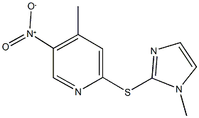 5-nitro-4-methyl-2-[(1-methyl-1H-imidazol-2-yl)sulfanyl]pyridine 구조식 이미지