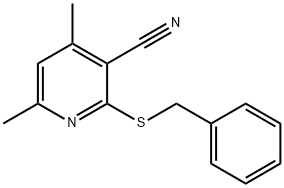 2-(benzylsulfanyl)-4,6-dimethylnicotinonitrile 구조식 이미지