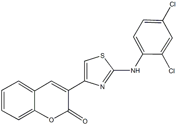 3-[2-(2,4-dichloroanilino)-1,3-thiazol-4-yl]-2H-chromen-2-one Structure