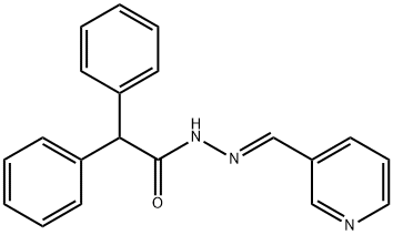 2,2-diphenyl-N'-(3-pyridinylmethylene)acetohydrazide Structure