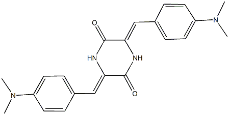 3,6-bis[4-(dimethylamino)benzylidene]-2,5-piperazinedione Structure