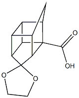 spiro(pentacyclo[5.3.0.0~2,5~.0~3,9~.0~4,8~]decane-10,2'-[1,3]-dioxolane)-2-carboxylic acid Structure