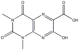 7-hydroxy-1,3-dimethyl-2,4-dioxo-1,2,3,4-tetrahydro-6-pteridinecarboxylic acid 구조식 이미지