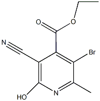 ethyl 3-bromo-5-cyano-6-hydroxy-2-methylisonicotinate Structure