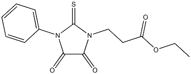 ethyl3-(4,5-dioxo-3-phenyl-2-thioxo-1-imidazolidinyl)propanoate Structure