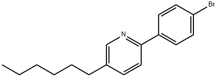 2-(4-bromophenyl)-5-hexylpyridine Structure
