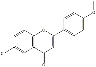 6-chloro-2-(4-methoxyphenyl)-4H-chromen-4-one 구조식 이미지