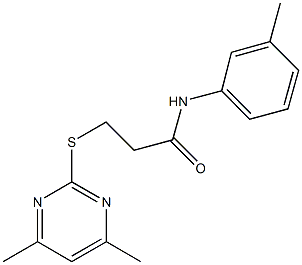 3-[(4,6-dimethyl-2-pyrimidinyl)sulfanyl]-N-(3-methylphenyl)propanamide Structure