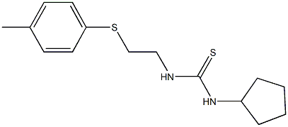 N-cyclopentyl-N'-{2-[(4-methylphenyl)sulfanyl]ethyl}thiourea 구조식 이미지