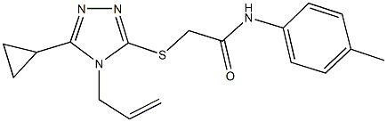 2-[(4-allyl-5-cyclopropyl-4H-1,2,4-triazol-3-yl)sulfanyl]-N-(4-methylphenyl)acetamide Structure