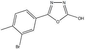 5-(3-bromo-4-methylphenyl)-1,3,4-oxadiazol-2-ol 구조식 이미지