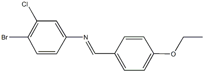 N-(4-bromo-3-chlorophenyl)-N-(4-ethoxybenzylidene)amine Structure