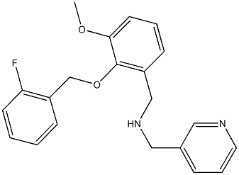 N-{2-[(2-fluorobenzyl)oxy]-3-methoxybenzyl}-N-(3-pyridinylmethyl)amine 구조식 이미지