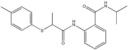 N-isopropyl-2-({2-[(4-methylphenyl)sulfanyl]propanoyl}amino)benzamide Structure