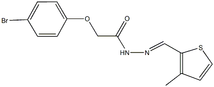 2-(4-bromophenoxy)-N'-[(3-methylthien-2-yl)methylene]acetohydrazide 구조식 이미지