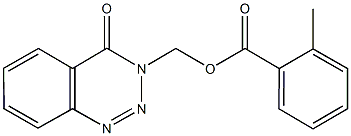 (4-oxo-1,2,3-benzotriazin-3(4H)-yl)methyl 2-methylbenzoate 구조식 이미지