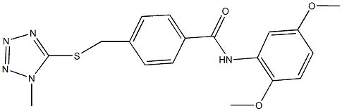 N-(2,5-dimethoxyphenyl)-4-{[(1-methyl-1H-tetraazol-5-yl)sulfanyl]methyl}benzamide Structure