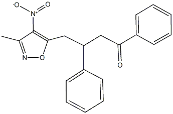 4-{4-nitro-3-methyl-5-isoxazolyl}-1,3-diphenyl-1-butanone Structure