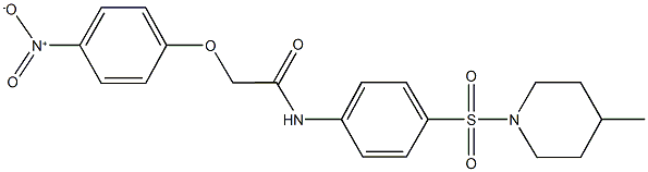 2-{4-nitrophenoxy}-N-{4-[(4-methylpiperidin-1-yl)sulfonyl]phenyl}acetamide Structure