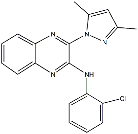 N-(2-chlorophenyl)-N-[3-(3,5-dimethyl-1H-pyrazol-1-yl)-2-quinoxalinyl]amine 구조식 이미지