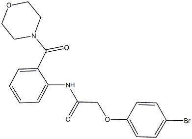 2-(4-bromophenoxy)-N-[2-(4-morpholinylcarbonyl)phenyl]acetamide Structure