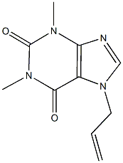 7-allyl-1,3-dimethyl-3,7-dihydro-1H-purine-2,6-dione 구조식 이미지