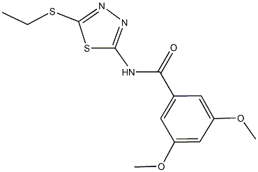 N-[5-(ethylsulfanyl)-1,3,4-thiadiazol-2-yl]-3,5-dimethoxybenzamide Structure