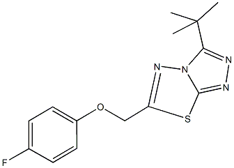 (3-tert-butyl[1,2,4]triazolo[3,4-b][1,3,4]thiadiazol-6-yl)methyl 4-fluorophenyl ether 구조식 이미지