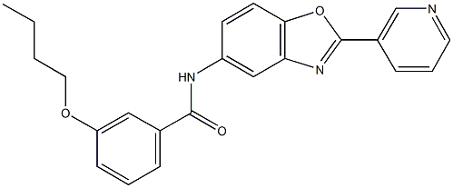 3-butoxy-N-[2-(3-pyridinyl)-1,3-benzoxazol-5-yl]benzamide Structure