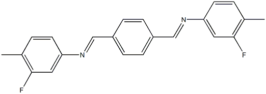 N-(3-fluoro-4-methylphenyl)-N-(4-{[(3-fluoro-4-methylphenyl)imino]methyl}benzylidene)amine Structure