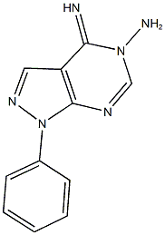 4-imino-1-phenyl-1,4-dihydro-5H-pyrazolo[3,4-d]pyrimidin-5-ylamine 구조식 이미지