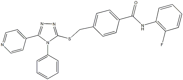 N-(2-fluorophenyl)-4-({[4-phenyl-5-(4-pyridinyl)-4H-1,2,4-triazol-3-yl]thio}methyl)benzamide Structure