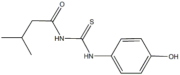 N-(4-hydroxyphenyl)-N'-(3-methylbutanoyl)thiourea 구조식 이미지