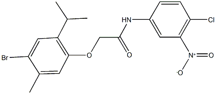 2-(4-bromo-2-isopropyl-5-methylphenoxy)-N-{4-chloro-3-nitrophenyl}acetamide Structure