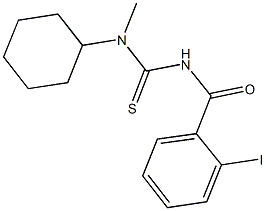 N-cyclohexyl-N'-(2-iodobenzoyl)-N-methylthiourea 구조식 이미지