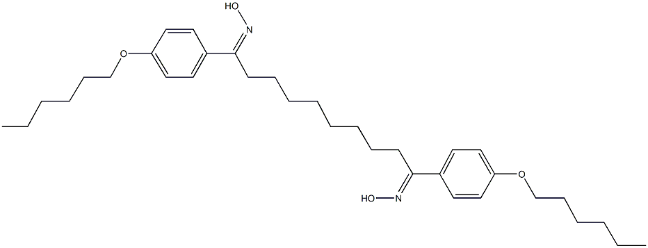 1,10-bis[4-(hexyloxy)phenyl]-1,10-decanedione dioxime Structure