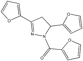 1-(2-furoyl)-3,5-di(2-furyl)-4,5-dihydro-1H-pyrazole Structure