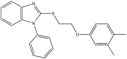 3,4-dimethylphenyl 2-[(1-phenyl-1H-benzimidazol-2-yl)sulfanyl]ethyl ether Structure