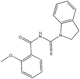 N-(2,3-dihydro-1H-indol-1-ylcarbothioyl)-2-methoxybenzamide 구조식 이미지