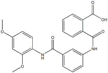 2-({3-[(2,4-dimethoxyanilino)carbonyl]anilino}carbonyl)benzoic acid 구조식 이미지
