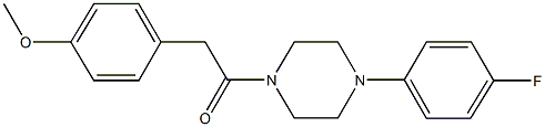 1-(4-fluorophenyl)-4-[(4-methoxyphenyl)acetyl]piperazine 구조식 이미지